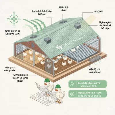 Thiết kế chuồng gà đạt chuẩn kĩ thuật